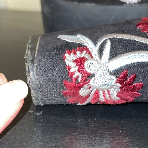 JustFab Lawren High Heel Sandals. Size 8. Chunky heel. Floral design. - Picture 14 of 14